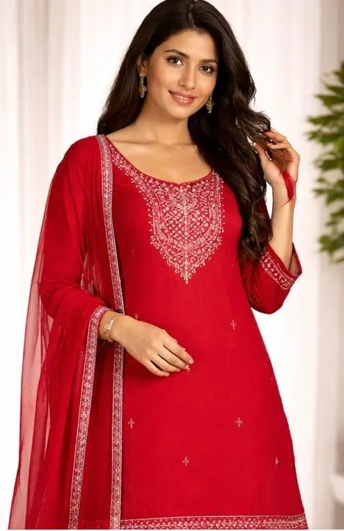 Elegant Embroidered Salwar Suit Set – Festive & Traditional Wear