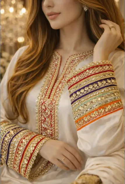 Luxurious Embroidered Kurta Set – Festive & Traditional Elegance
