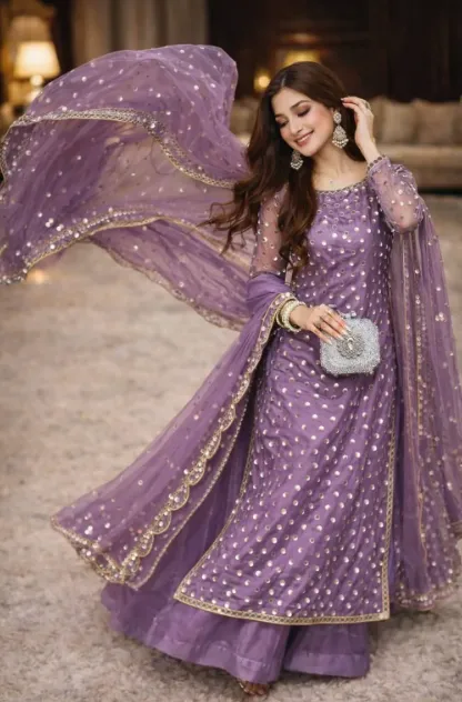 Designer Embroidered Sharara Set – Festive & Wedding Wear