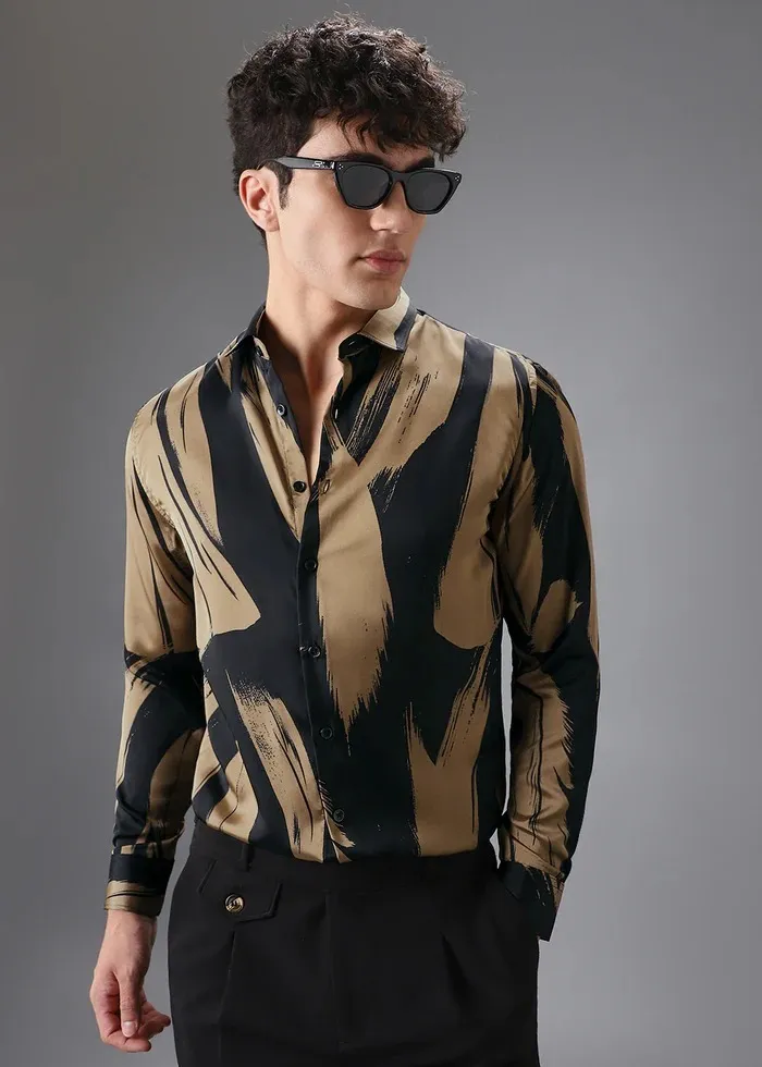 Men’s Stylish Abstract Print Shirt