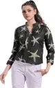 Women’s Black Starfish Print Casual Shirt